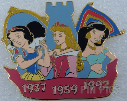 WDW - Snow White, Aurora & Jasmine - Princesses 1937-1959-1992 - Journey Through Time Pin Event 2003