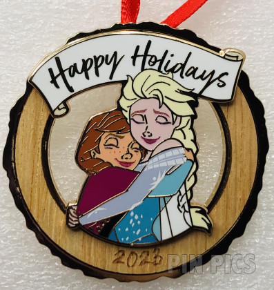 Anna and Elsa - Frozen - Happy Holidays - Ornament