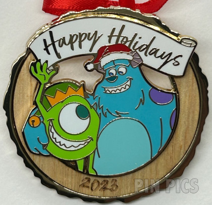 Mike and Sulley - Monsters Inc - Happy Holidays - Ornament