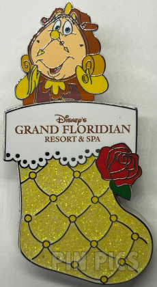 WDW - Cogsworth - Beauty and the Beast - Grand Floridian - Stocking - Holiday