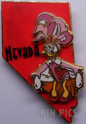 Daisy as a Vegas Showgirl - Nevada - State Character Pins