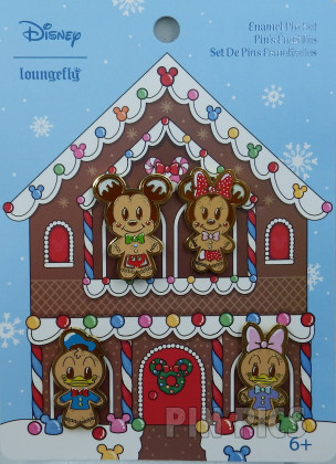 159672 - Loungefly - Mickey, Minnie, Donald and Daisy - Mickey & Friends - Gingerbread Cookie - Set