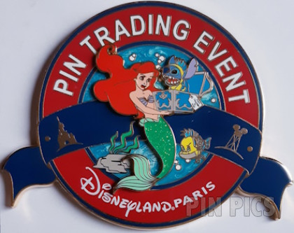 DLP - Jumbo - Ariel , Stitch , Flounder - Pin Trading Event