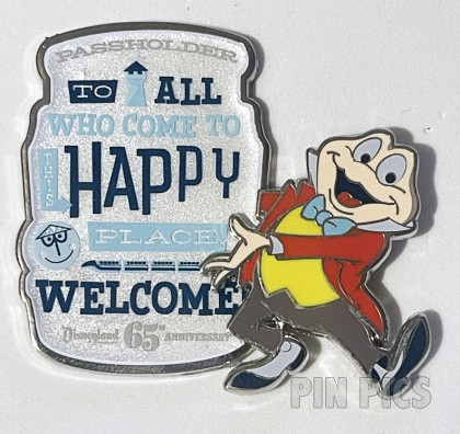 DL - Mr Toad with Welcome Sign - 65 Years of Magic