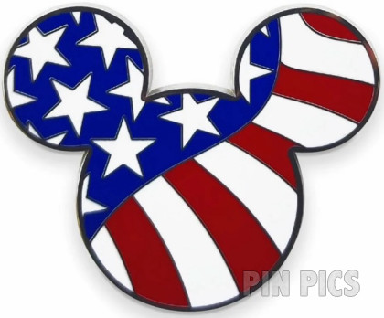 Mickey Head - USA Flag - Icon