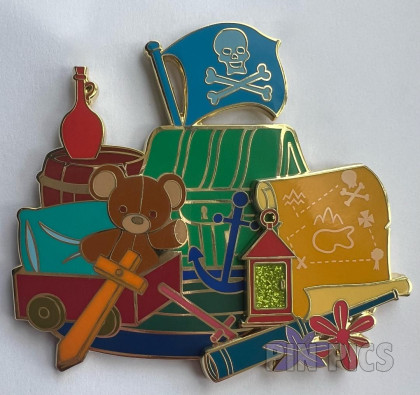 WDI - Jolly Roger, Teddy Bear, Lantern, Sword, Treasure Chest and Map - Peter Pan - Color Palette - Jumbo