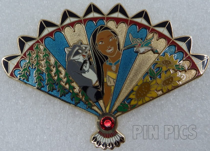 WDI - Pocahontas, Meeko and Flit - Floral Fan