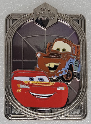 DEC - Lightning McQueen and Tow Mater - Celebrating with Character - Disney 100 - Silver Frame