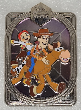 DEC - Woody, Jessie and Bullseye - Toy Story - Celebrating with Character - Disney 100 - Silver Frame