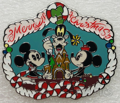Mickey, Minnie and Goofy - Gingerbread House - Merry Christmas
