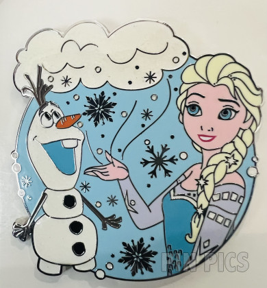 Elsa and Olaf - Frozen - Flurry and Snowflakes