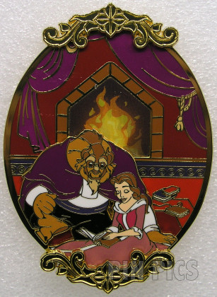 Loungefly - Belle and Beast  - Lenticular Fireplace - Jumbo - Beauty and the Beast