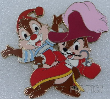 DS - Chip and Dale - dressed as Captain Hook and Smee - Jumbo