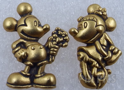 Hallmark - Mickey & Minnie Brass Pin Set