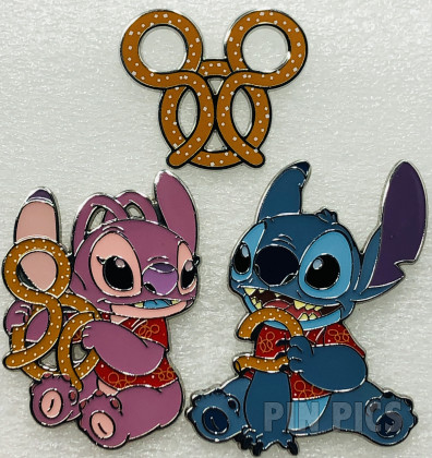 Disney Trading Pin 127943 Stich and Angel 2 Pin Set - Stitch Only