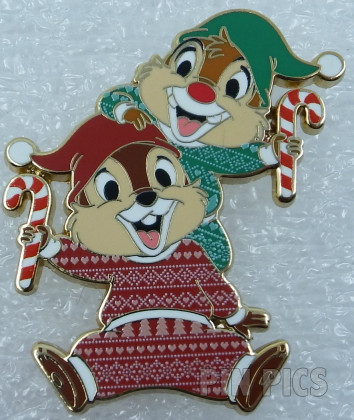 DSSH - Chip and Dale - Elf hats and Candy Canes - Christmas Pajamas