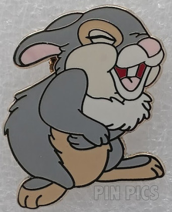 Thumper - Bambi - Booster - Holding stomach laughing - Grey rabbit