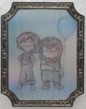 161381 - Uncas - Carl and Ellie - Up - Sketch Lenticular - Disney 100 - Black and White to Color