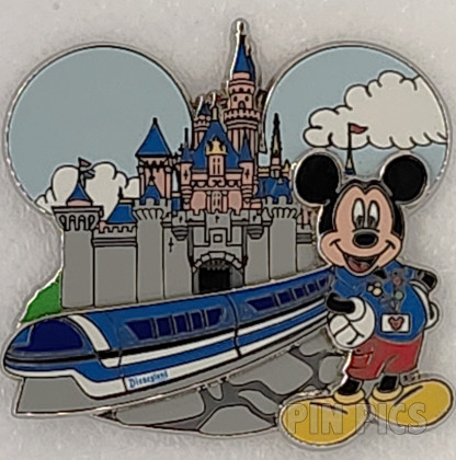 DLR - Mickey Mouse and Monorail with Sleeping Beauty Castle