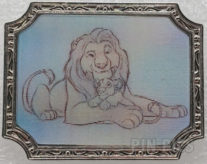 161472 - Uncas - Mufasa and Simba - Lion King - Sketch Lenticular - Disney 100 - Black and White to Color
