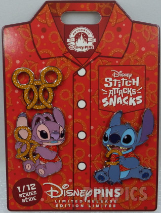 161217 - Stitch and Angel - Mickey Mouse Pretzel - January - Stitch Attacks Snacks