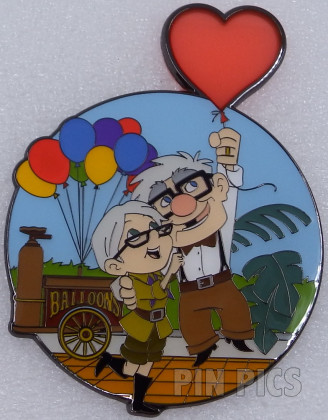 Loungefly - Carl and Ellie - Pixar Up - Balloons - Jumbo - Stained Glass - Heart