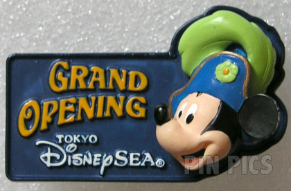 TDS - Admiral Mickey - Tokyo DisneySea Grand Opening - Brooch