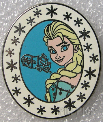 Elsa - Frozen - Booster - Oval with Snowflakes