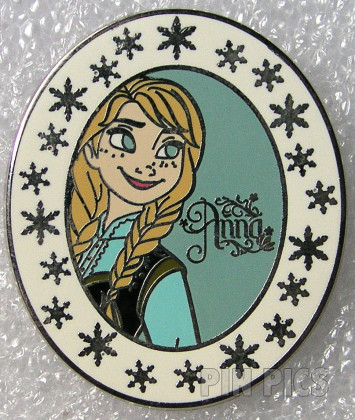 Anna - Frozen - Booster - Oval with Snowflakes