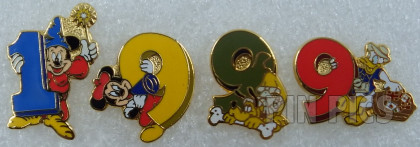 WDW - Mickey, Pluto & Donald - 1999 Year Characters Set