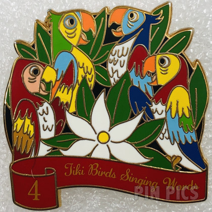 Tiki Room - Twelve Days of Christmas - Day 4 - Mystery 2020 - Tiki Birds Singing Words - Parrots
