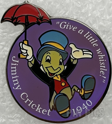 DIS - Jiminy Cricket - Give A Little Whistle - Pinocchio - 1940 - Countdown To the Millennium - Pin 83