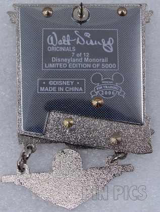 47845 - WDW - Walt Disney - Originals Collection - Monorail - Dangle