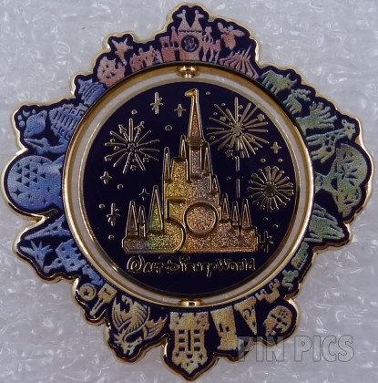 WDW - Mickey and Castle - 50th Anniversary - Spinner