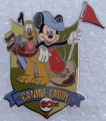 Disney Gallery - Mickey and Pluto Golf - Canine Caddy Logo - 60th Anniversary