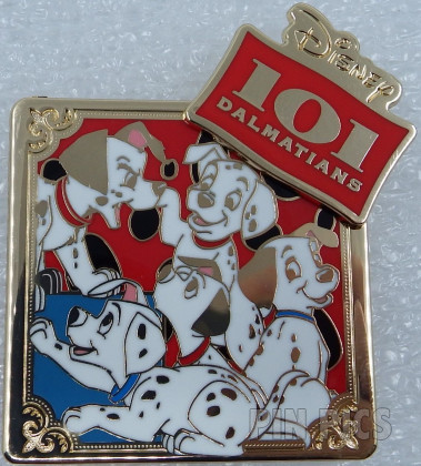 Japan - Five Puppies - 101 Dalmatians - Gold Frame