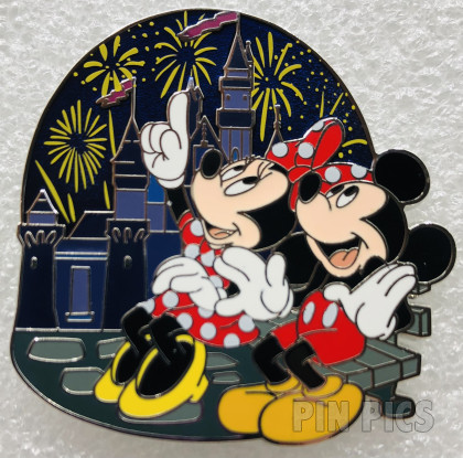 Mickey and Minnie - Fireworks - Castle