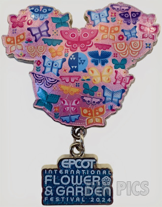 WDW - Butterflies - EPCOT Flower and Garden Festival 2024 - Mickey Minnie Icon - Dangle