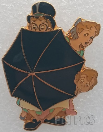 DIS - Wendy, John and Michael - Peter Pan - Black Umbrella - 40th Anniversary - Boxed