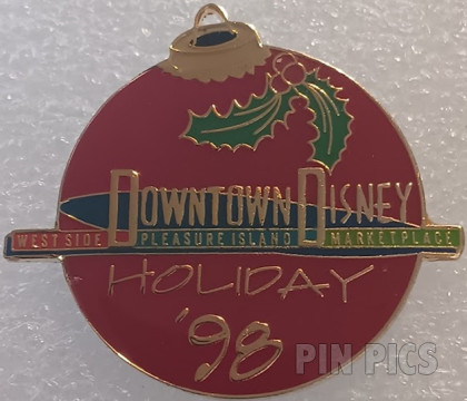 DL - Downtown Disney Holiday '98 - Red Ornament with Red Holly