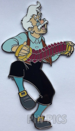 DLP - Gepetto - Pin Trading Time Event - Pinocchio - Old Man Playing Squeeze Box