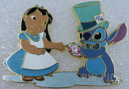 DLP - Lilo and Stitch Dressed as Alice and Mad Hatter - Carnaval 2024 - Alice in Wonderland - Jumbo
