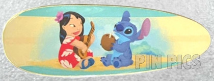WDI - Lilo and Stitch on Beach - Surfboard - 20th Anniversary - Cast Exclusive - Ukelele - Coconut Drink