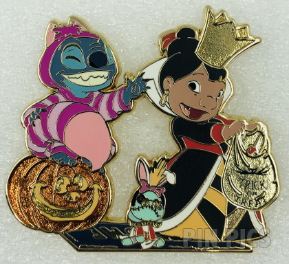 WDI - Lilo Stitch Scrump - AP - Dressed as Cheshire and King and Queen of Hearts - Halloween