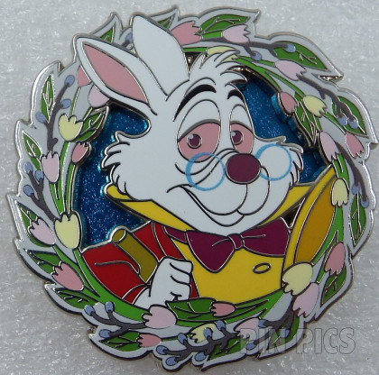 DSSH - White Rabbit - Alice in Wonderland - Spring Wreath