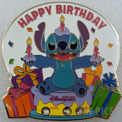 HKDL - Stitch - Happy Birthday - Date Spinners - Lilo and Stitch - Cake and Presents