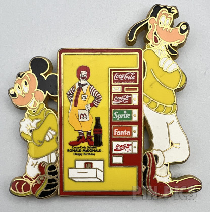 Mickey and Goofy - Coca-Cola Salutes Ronald McDonald - Coca Cola Vending Machine