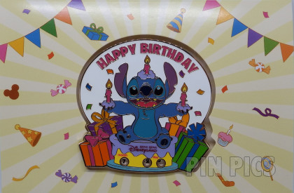 162826 - HKDL - Stitch - Happy Birthday - Date Spinners - Lilo and Stitch - Cake and Presents