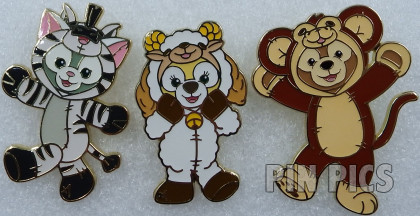 SDR - Duffy, Gelatoni, CookieAnn - Zodiac Costume Set 4 - Duffy and Friends - Dressed as Horse, Goat, Monkey