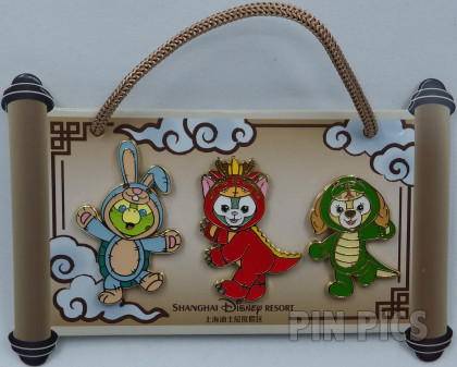 163061 - SDR - Olu Mel, Gelatoni, CookieAnn - Zodiac Costume Set 1 - Duffy and Friends - Dressed as Rabbit, Dragon and Snake
